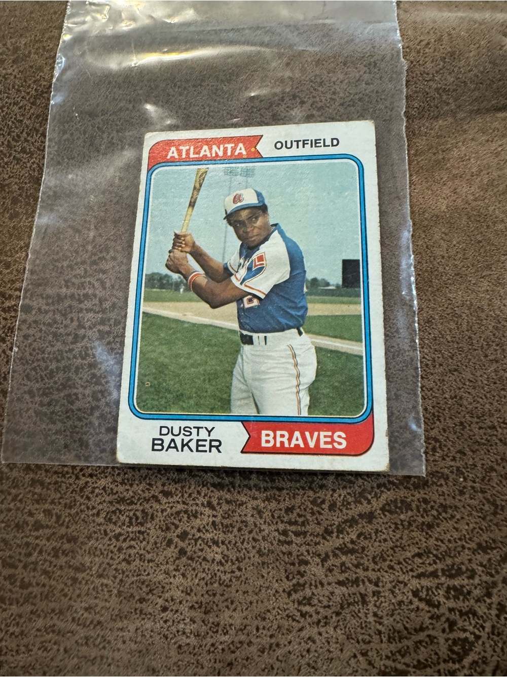 Braves Dusty Baker Baseball Card - Blue, White, Red